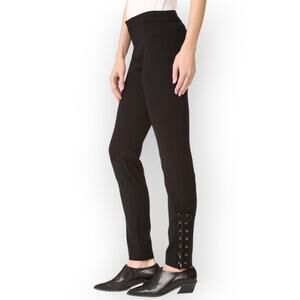 Haute Hippie Lace Up Skinny Pants SIZE 8 Black Stretch Side Lacing Legging 31